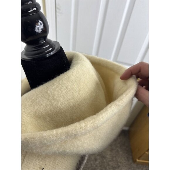 Vintage Pierre Desmarais Woman S Wool Coat Jacket Belted Hippie Parka Hooded - Picture 8 of 11